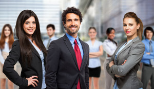 Group of smiling business people